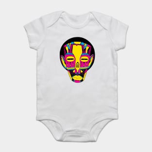 CMYK African Mask No 3 Baby Bodysuit